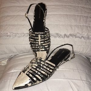 Marc Fisher Snake print strappy slingback sandals